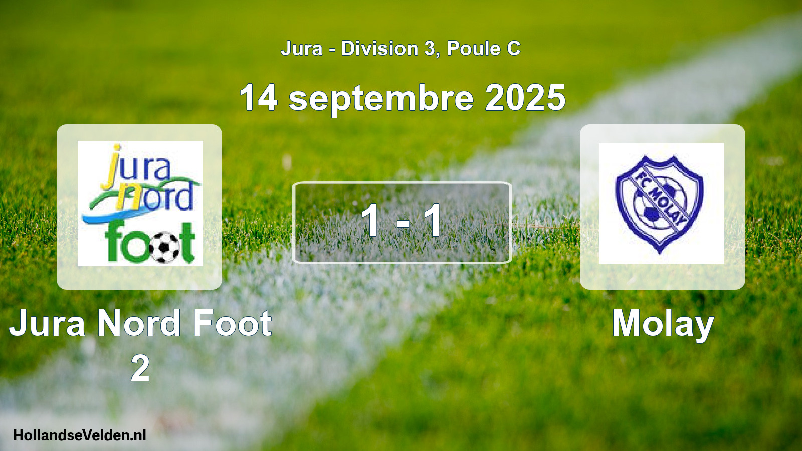 Gespeelde wedstrijd: Jura Nord Foot 2 - Molay 1 - 1 (14 september 2025)