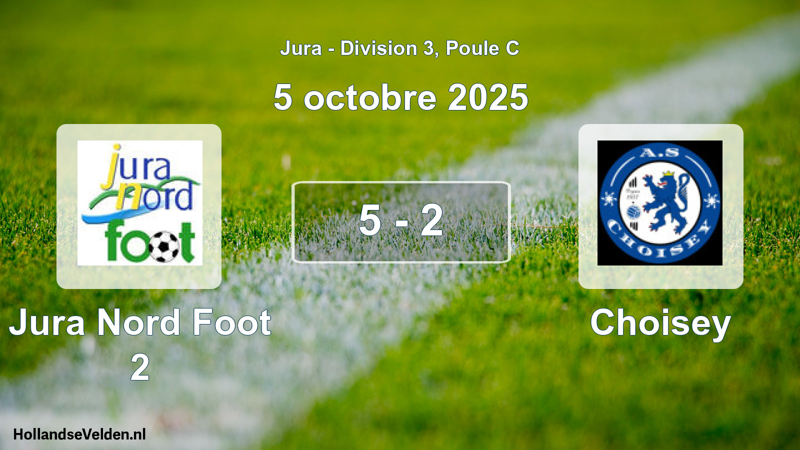 Gespeelde wedstrijd: Jura Nord Foot 2 - Choisey 5 - 2 (5 oktober 2025)