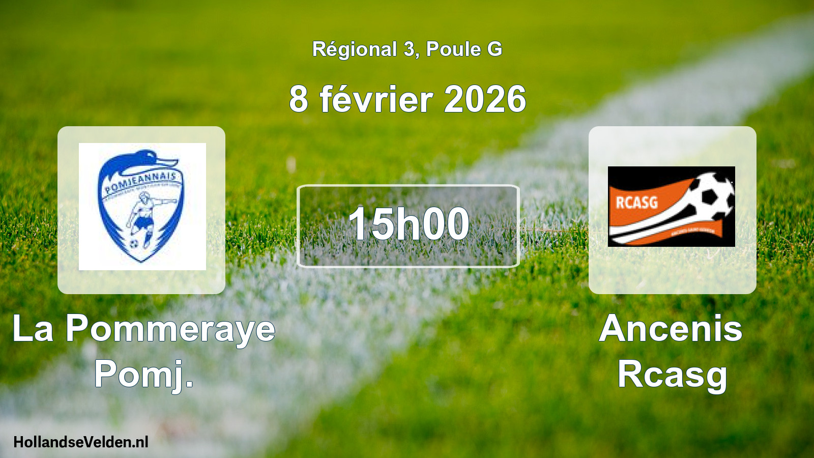 Scheduled Match: La Pommeraye Pomj. - Ancenis Rcasg (8 February 2026)
