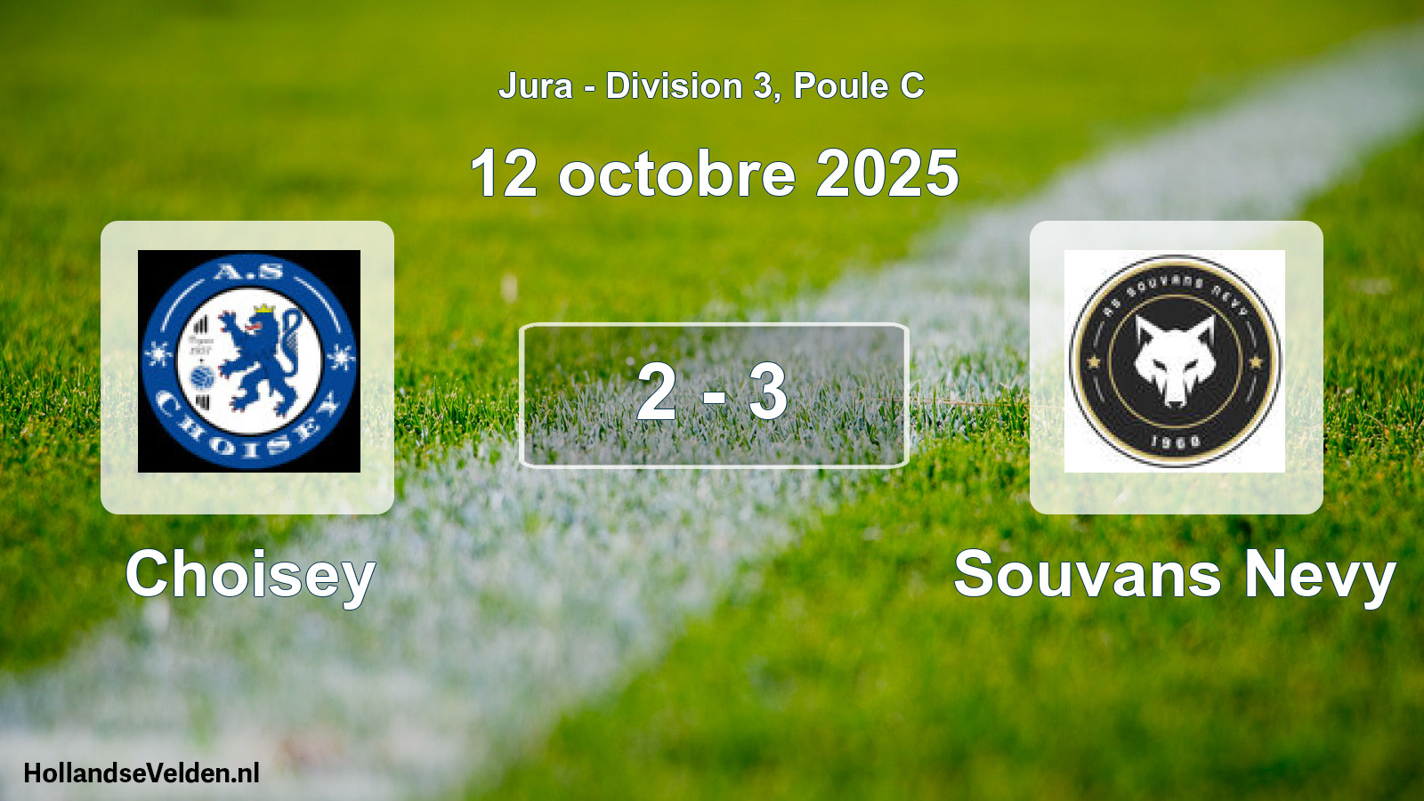 Match joué: Choisey - Souvans Nevy 2 - 3 (12 octobre 2025)