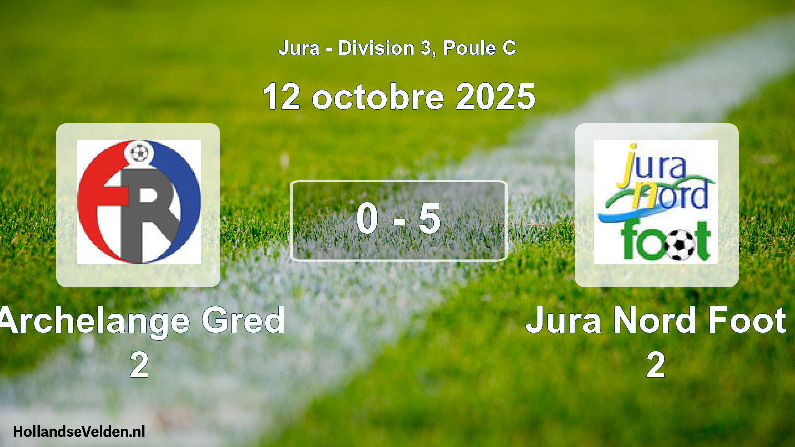 Match joué: Archelange Gred 2 - Jura Nord Foot 2 0 - 5 (12 octobre 2025)