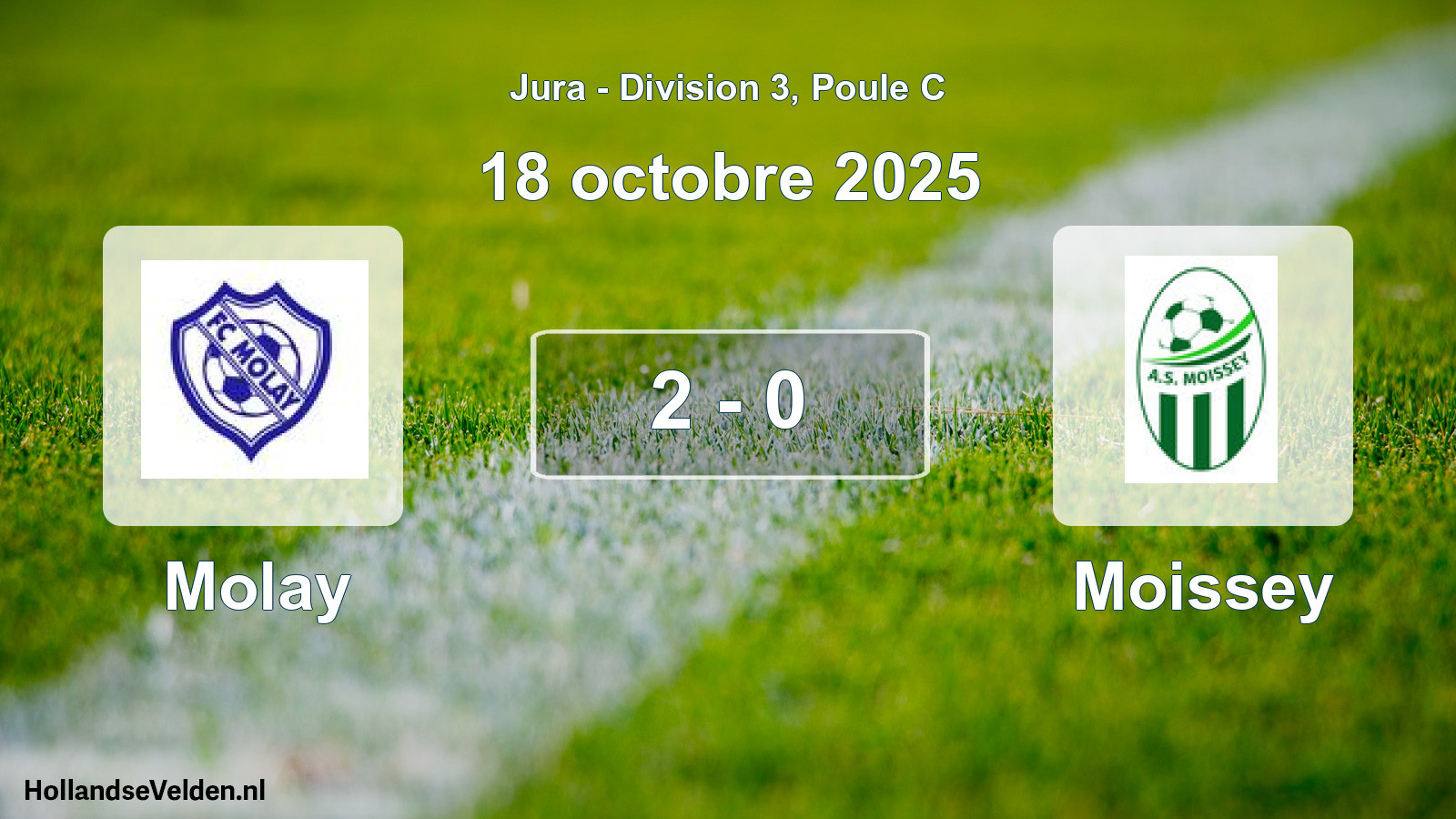 Total number of matches played: Molay - Moissey 2 - 0 (18 October 2025)
