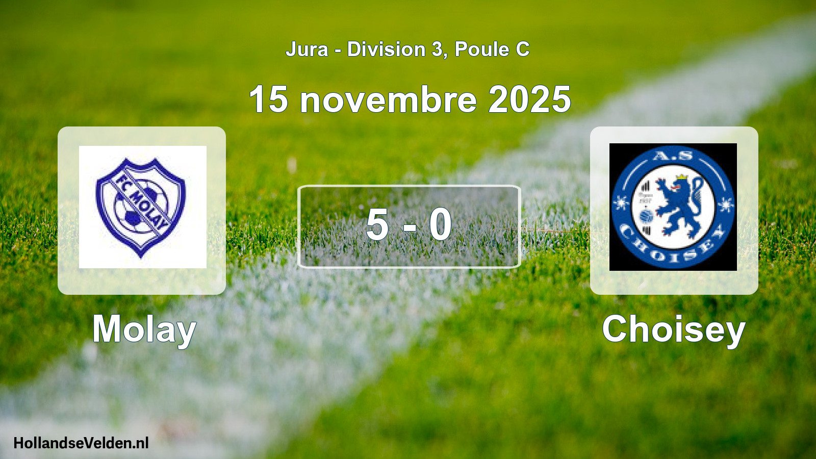 Match joué: Molay - Choisey 5 - 0 (15 novembre 2025)