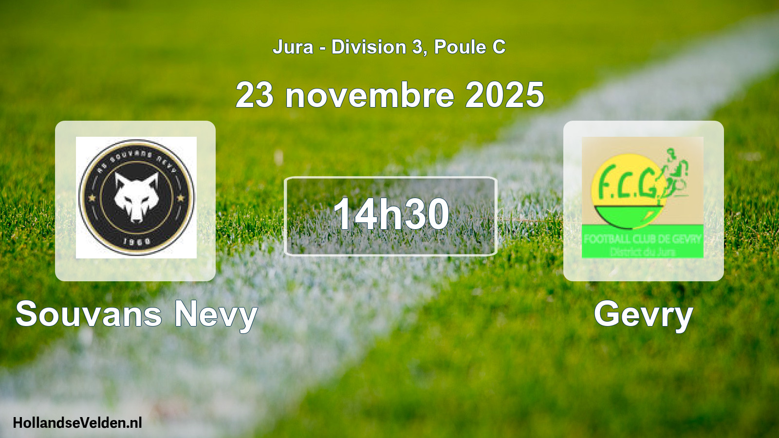 Match programmé: Souvans Nevy - Gevry (23 novembre 2025)