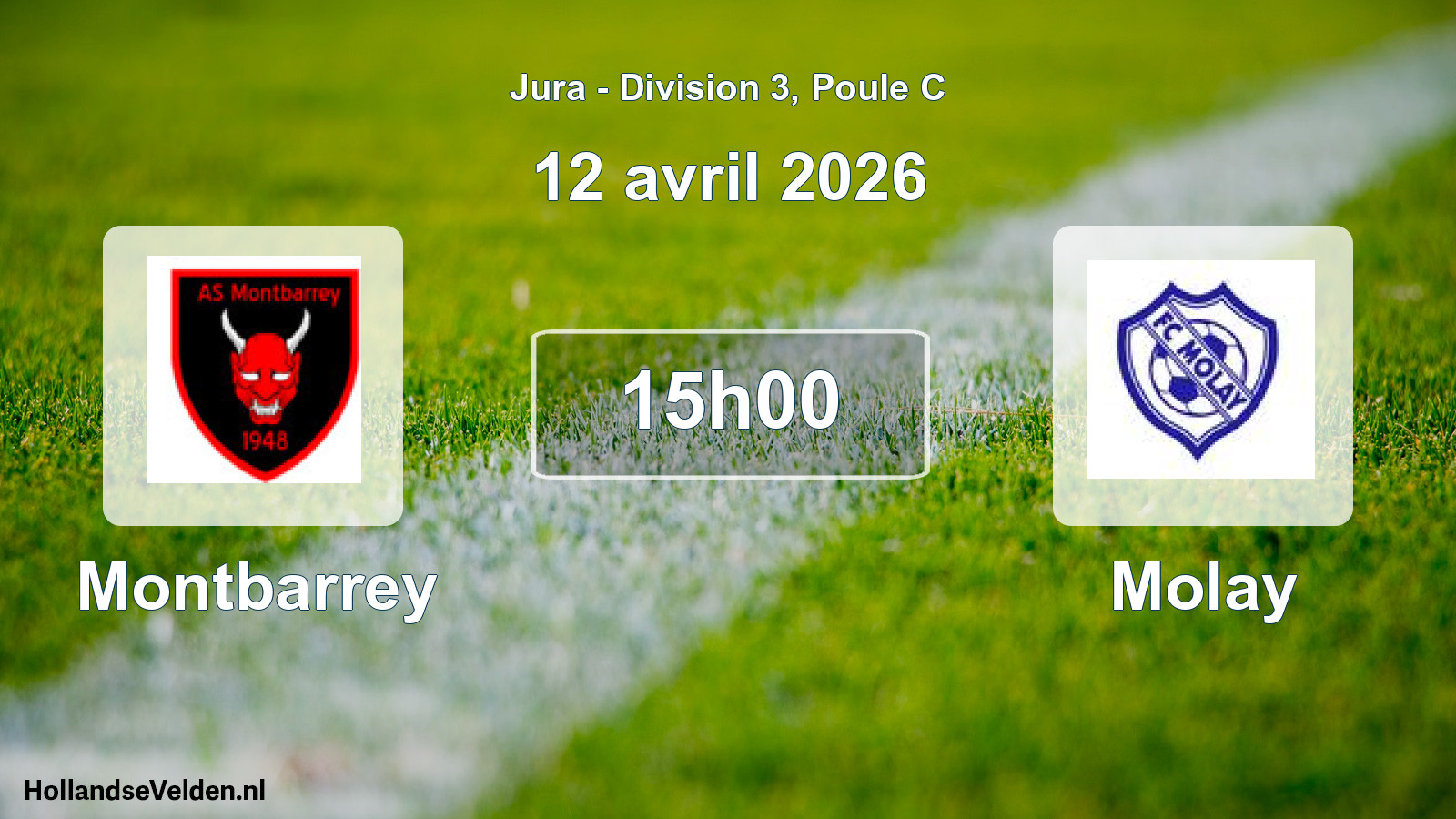 Match programmé: Montbarrey - Molay (12 avril 2026)