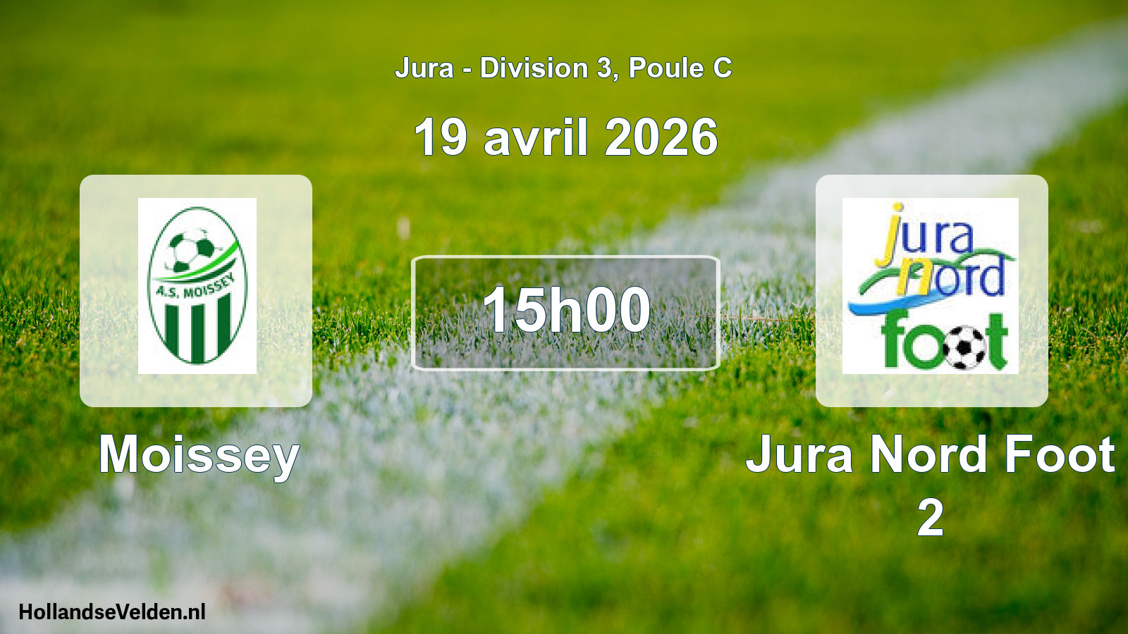 Geplande wedstrijd: Moissey - Jura Nord Foot 2 (19 april 2026)