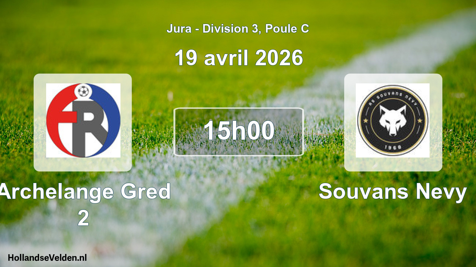 Match programmé: Archelange Gred 2 - Souvans Nevy (19 avril 2026)