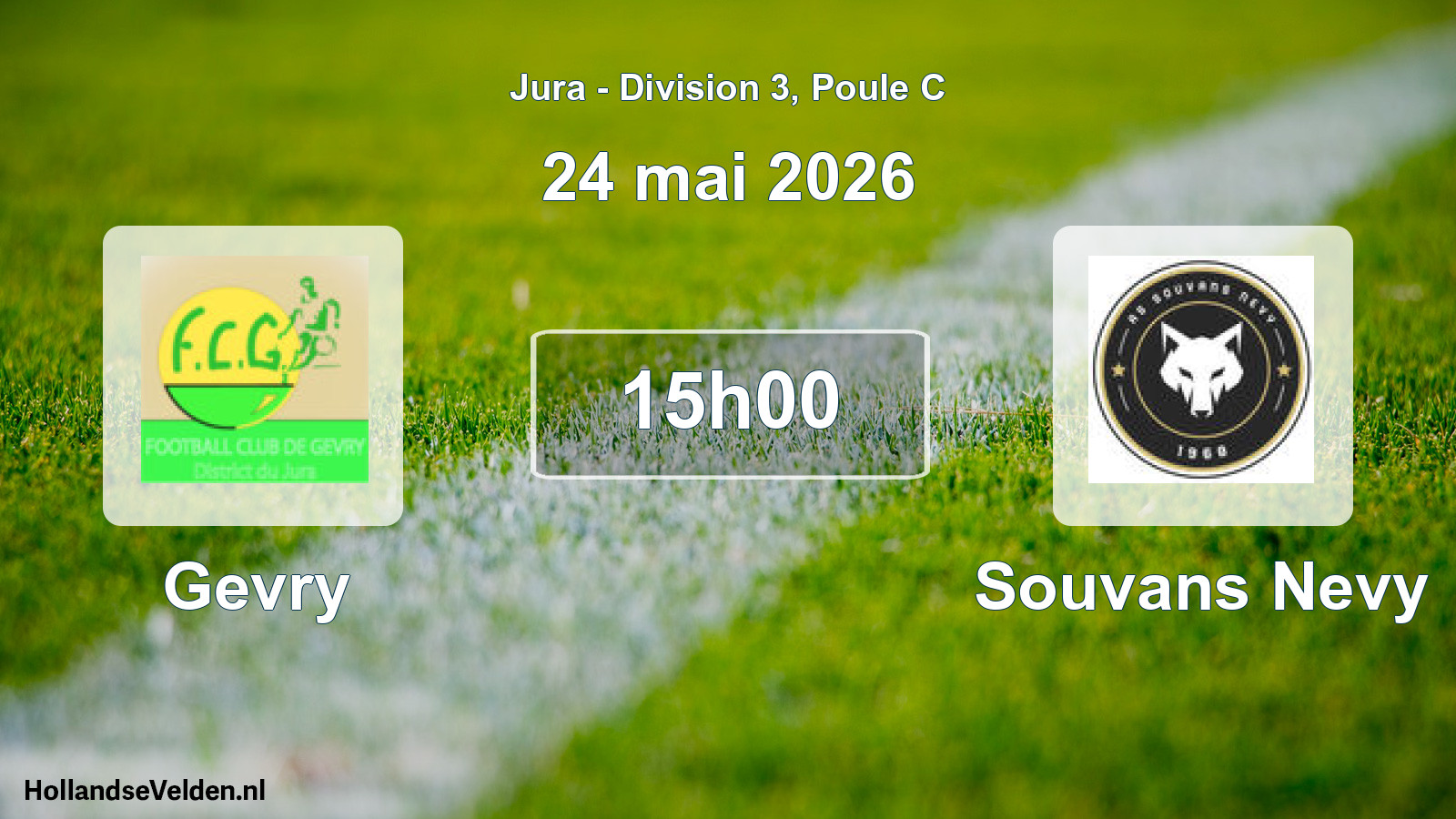 Match programmé: Gevry - Souvans Nevy (24 mai 2026)