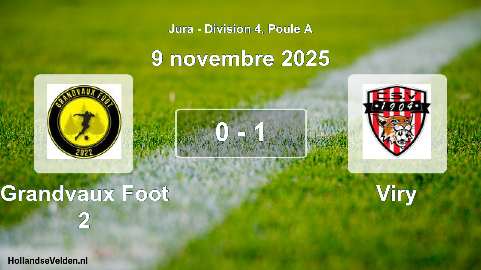 Total number of matches played: Grandvaux Foot 2 - Viry 0 - 1 (9 November 2025)