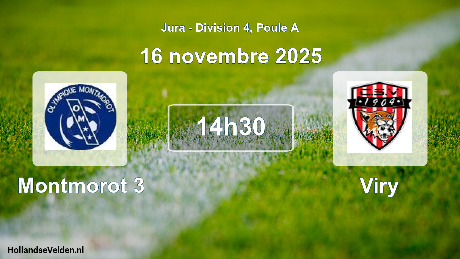 Scheduled Match: Montmorot 3 - Viry (16 November 2025)