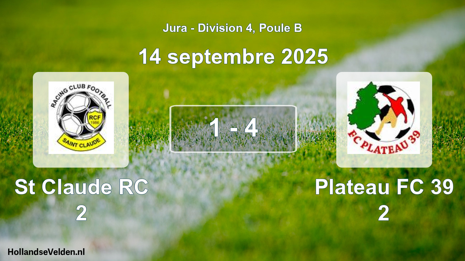 Total number of matches played: St Claude RC 2 - Plateau FC 39 2 1 - 4 (14 September 2025)