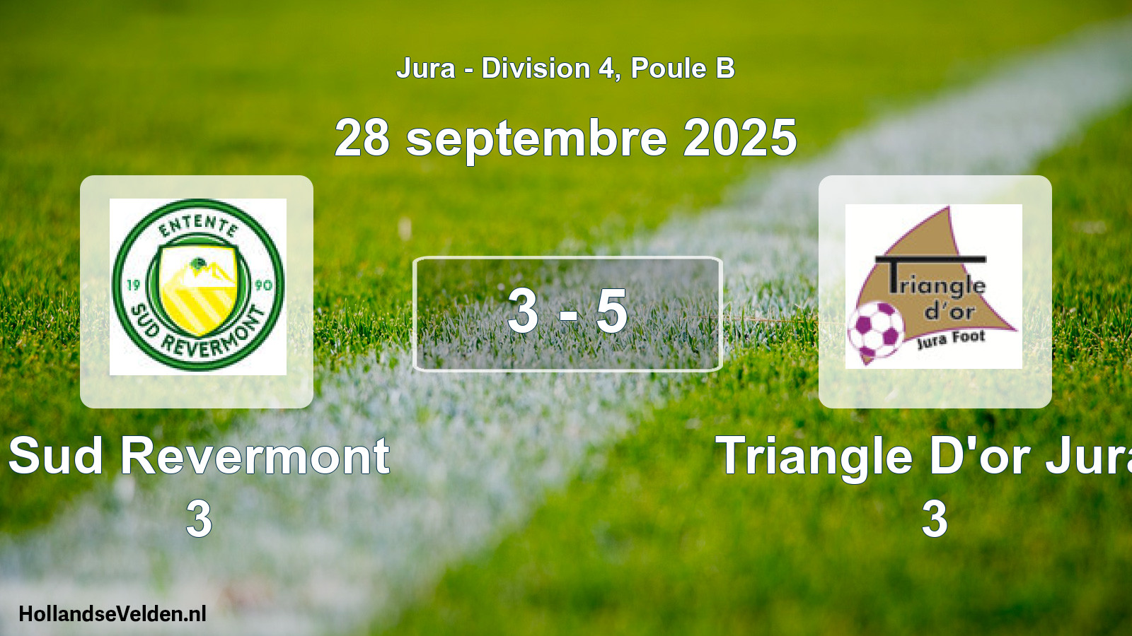 Total number of matches played: Sud Revermont 3 - Triangle D'or Jura 3 3 - 5 (28 September 2025)
