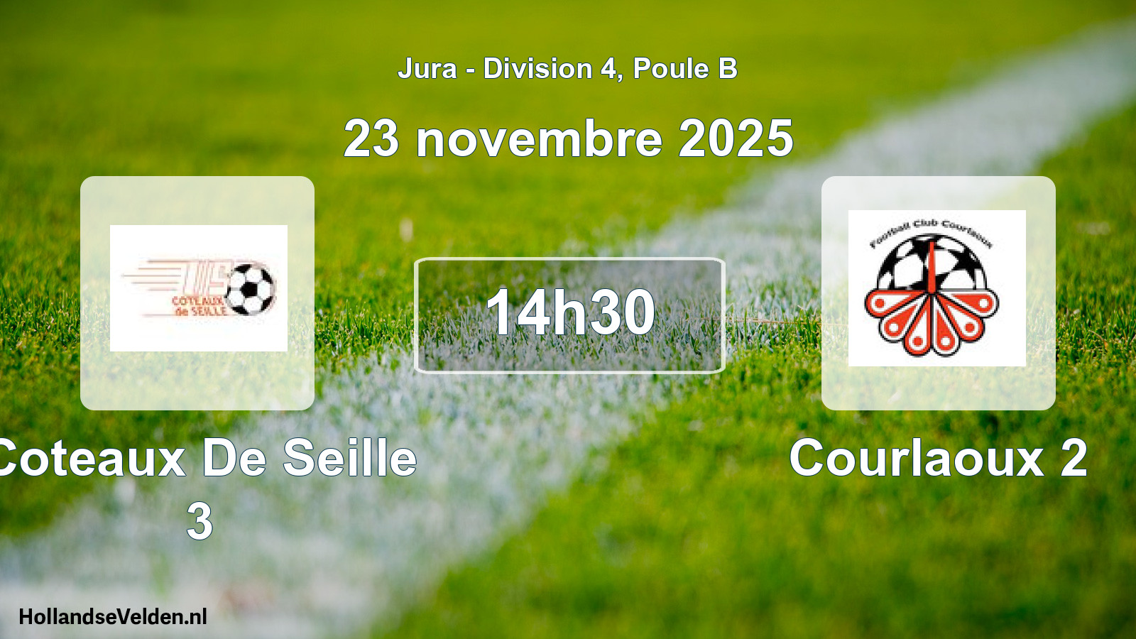 Scheduled Match: Coteaux De Seille 3 - Courlaoux 2 (23 November 2025)
