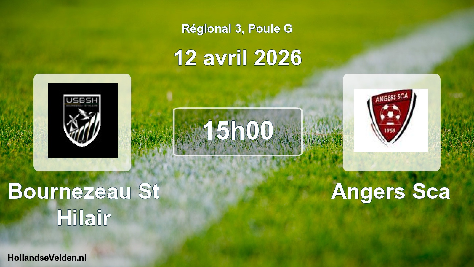Geplande wedstrijd: Bournezeau St Hilair - Angers Sca (12 avril 2026)