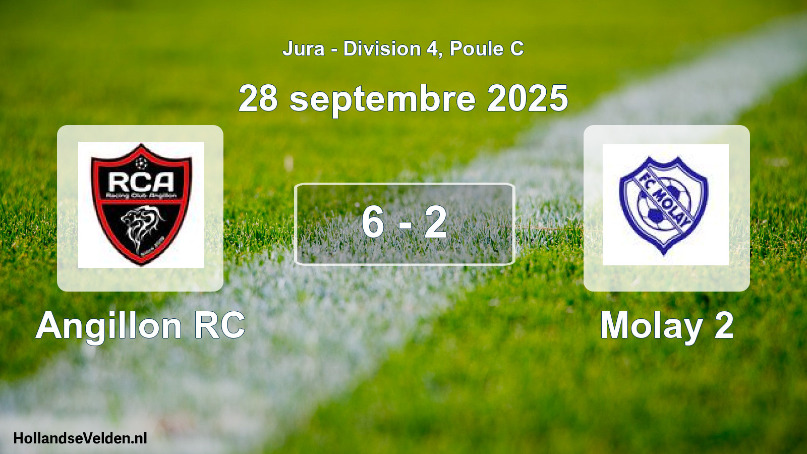 Gespeelde wedstrijd: Angillon RC - Molay 2 6 - 2 (28 september 2025)