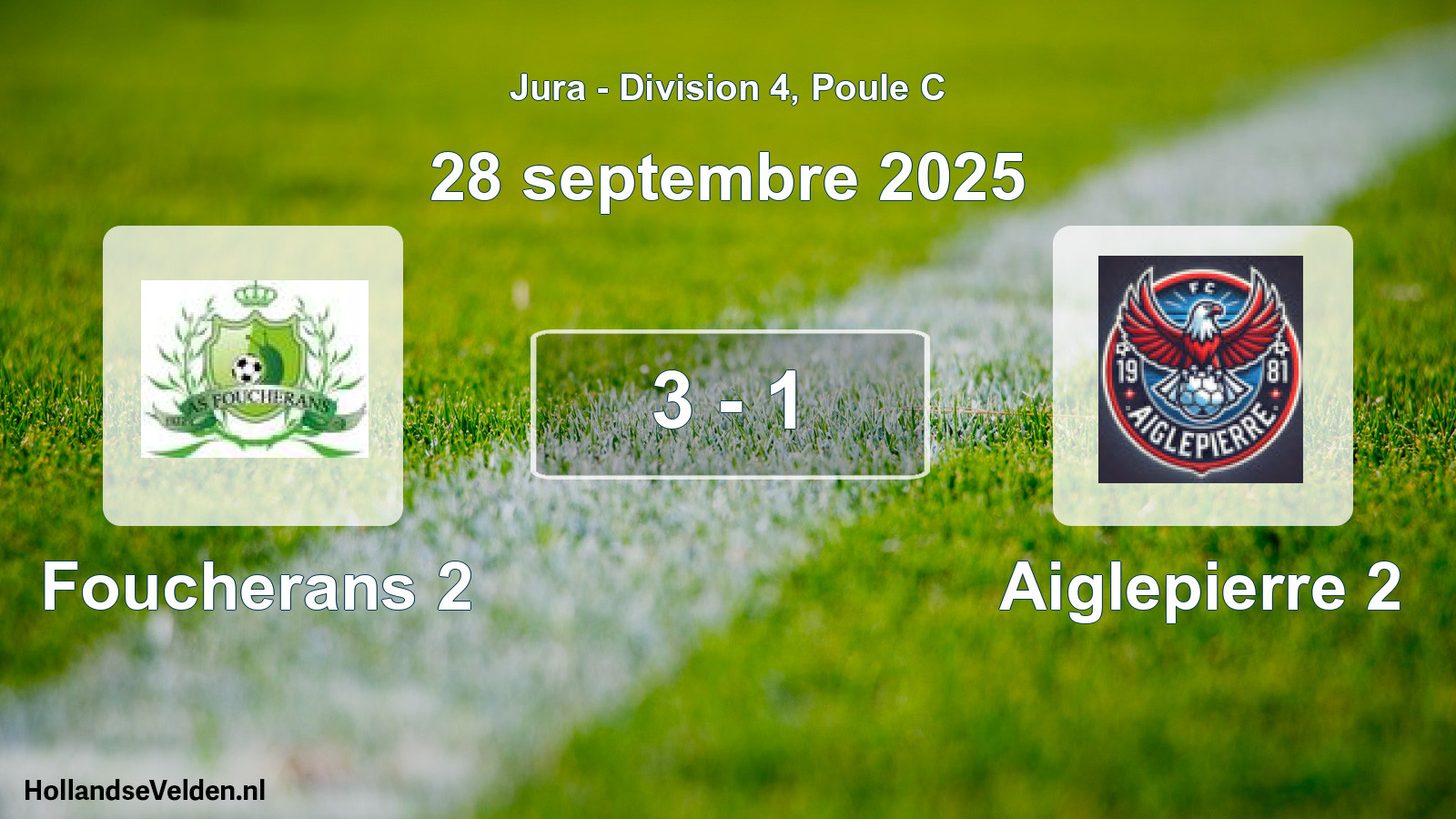 Gespeelde wedstrijd: Foucherans 2 - Aiglepierre 2 3 - 1 (28 september 2025)