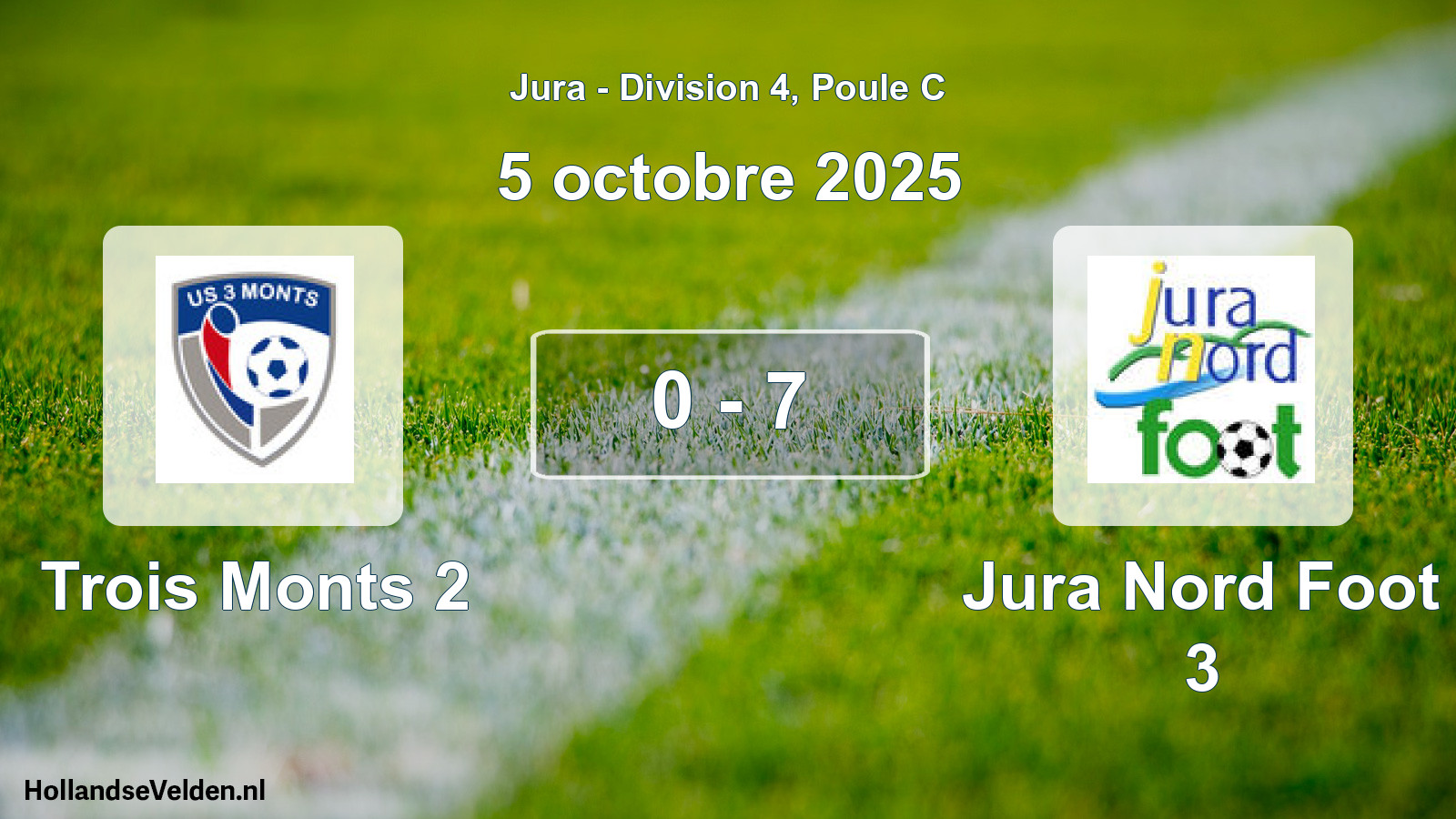 Match joué: Trois Monts 2 - Jura Nord Foot 3 0 - 7 (5 octobre 2025)