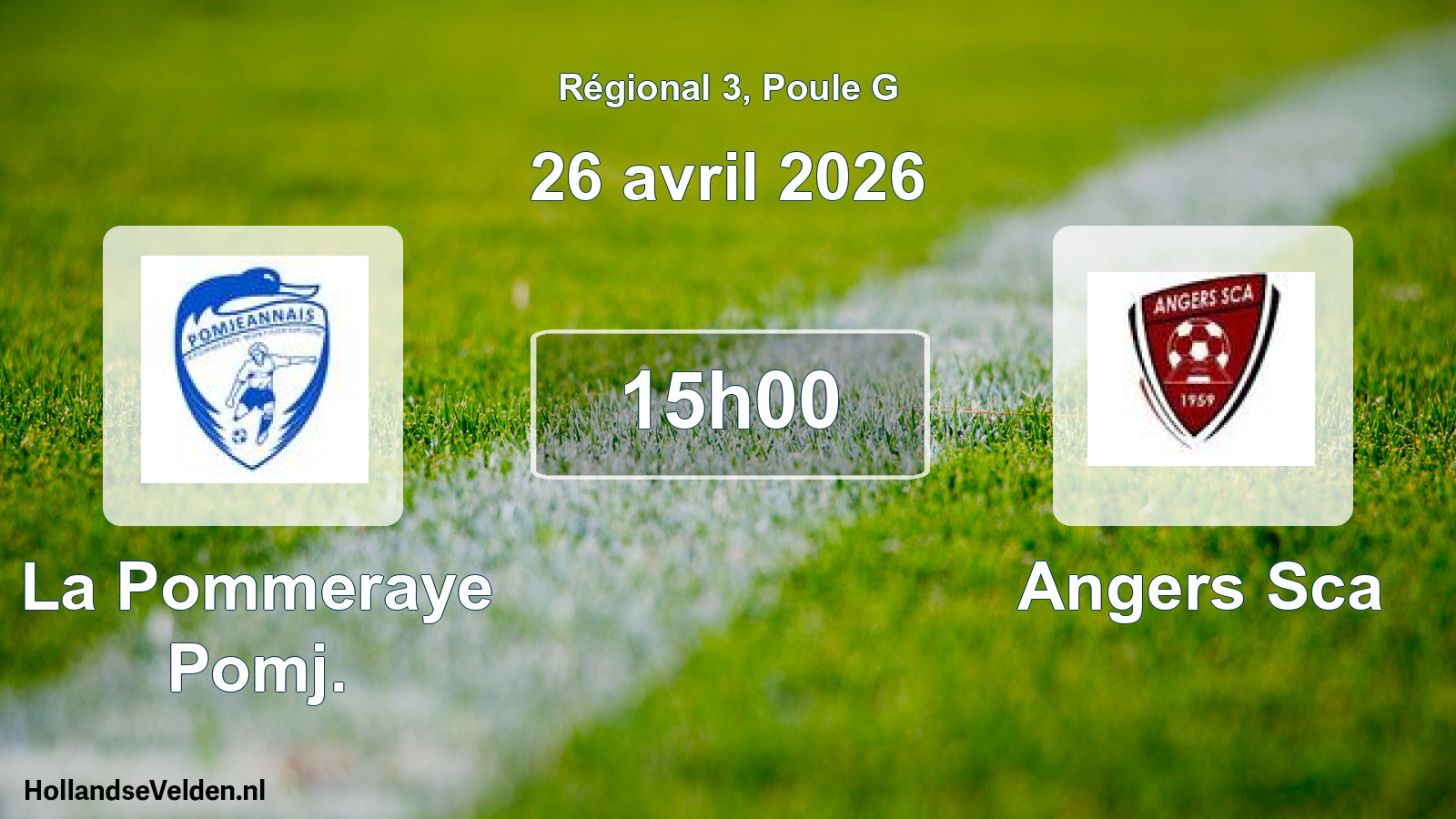Geplande wedstrijd: La Pommeraye Pomj. - Angers Sca (26 april 2026)