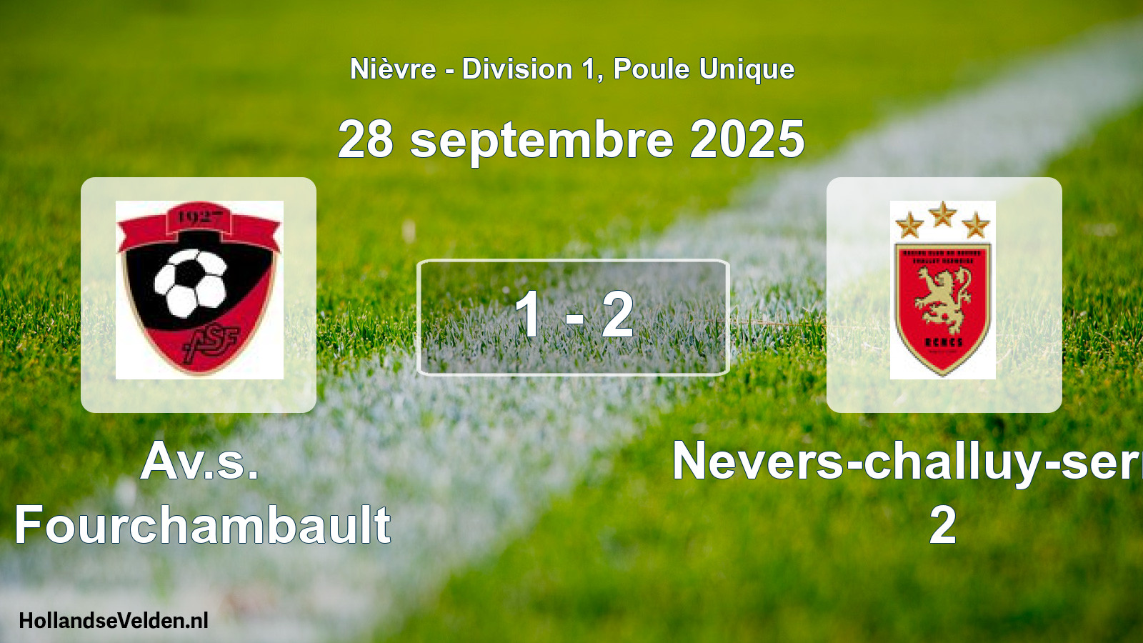 Match joué: Av.s. Fourchambault - Nevers-challuy-sermo 2 1 - 2 (28 septembre 2025)