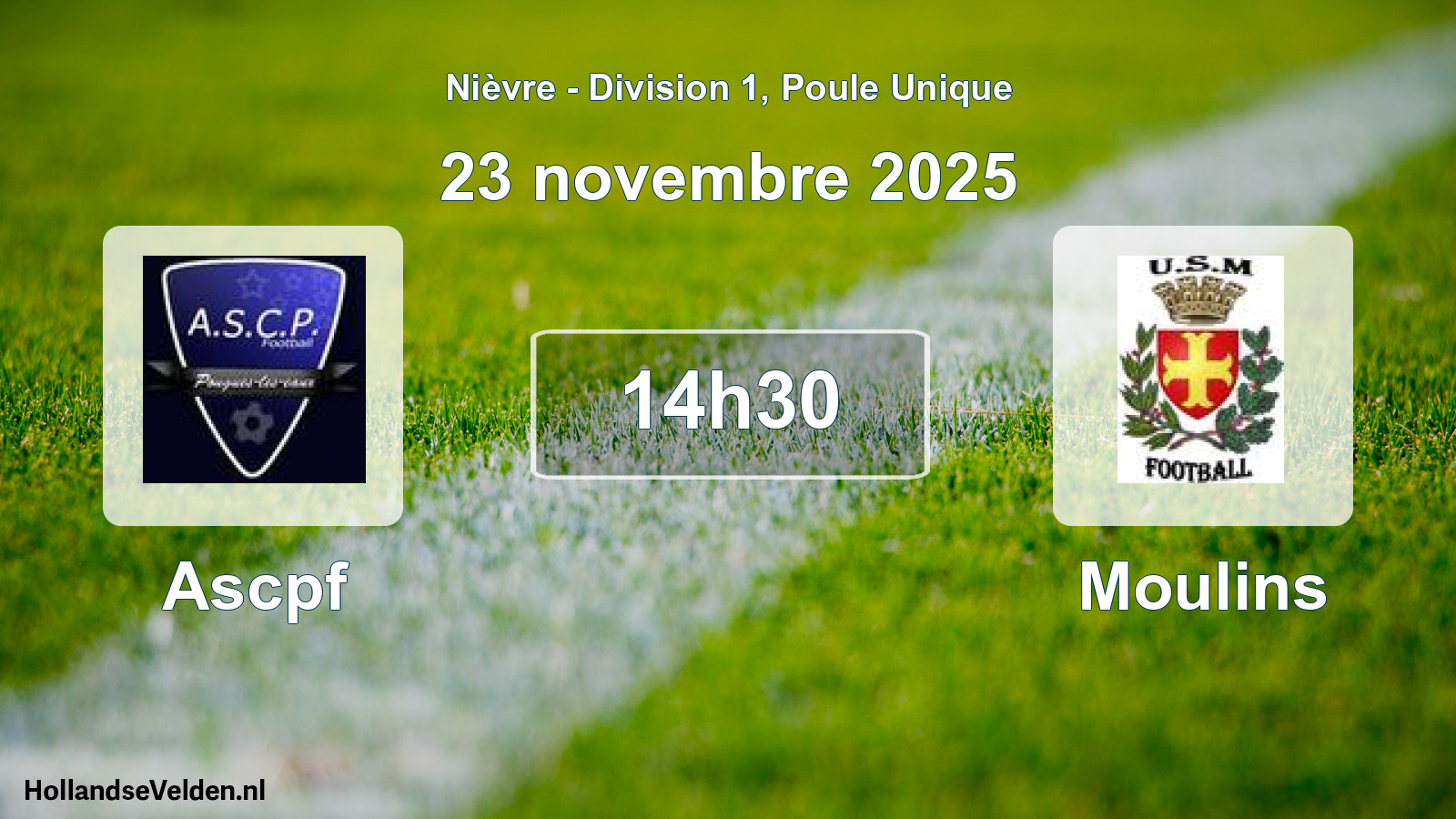 Scheduled Match: Ascpf - Moulins (23 November 2025)
