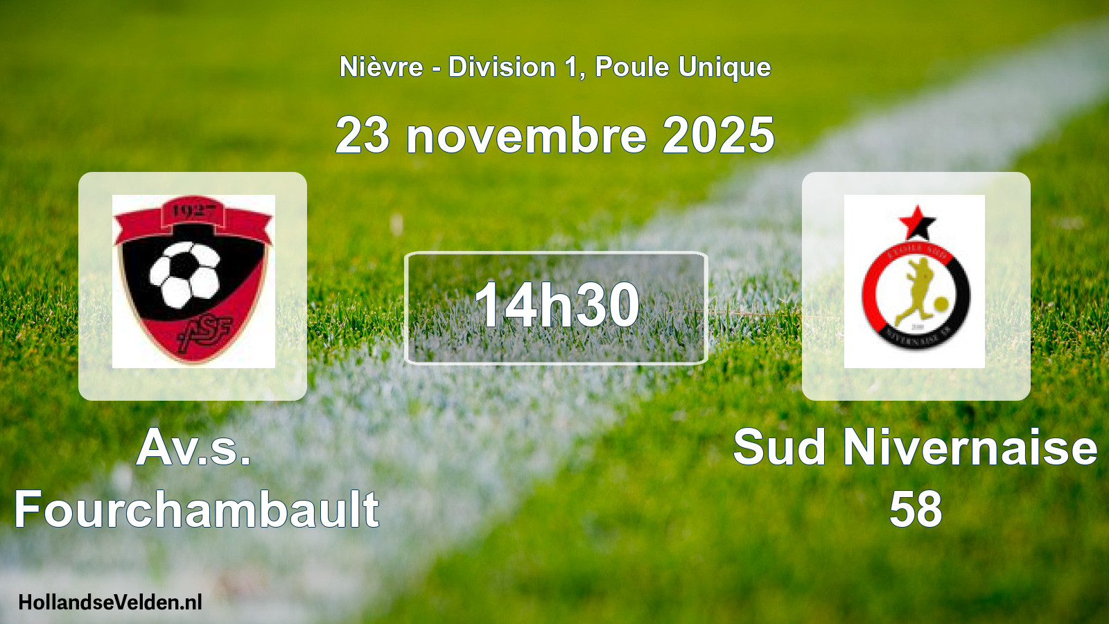 Match programmé: Av.s. Fourchambault - Sud Nivernaise 58 (23 novembre 2025)