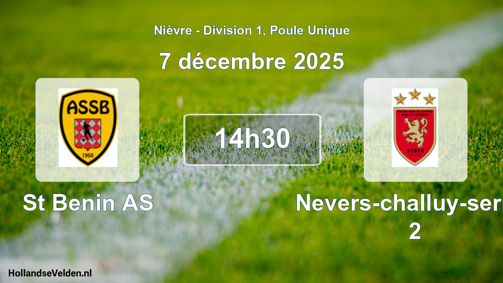 Match programmé: St Benin AS - Nevers-challuy-sermo 2 (7 décembre 2025)