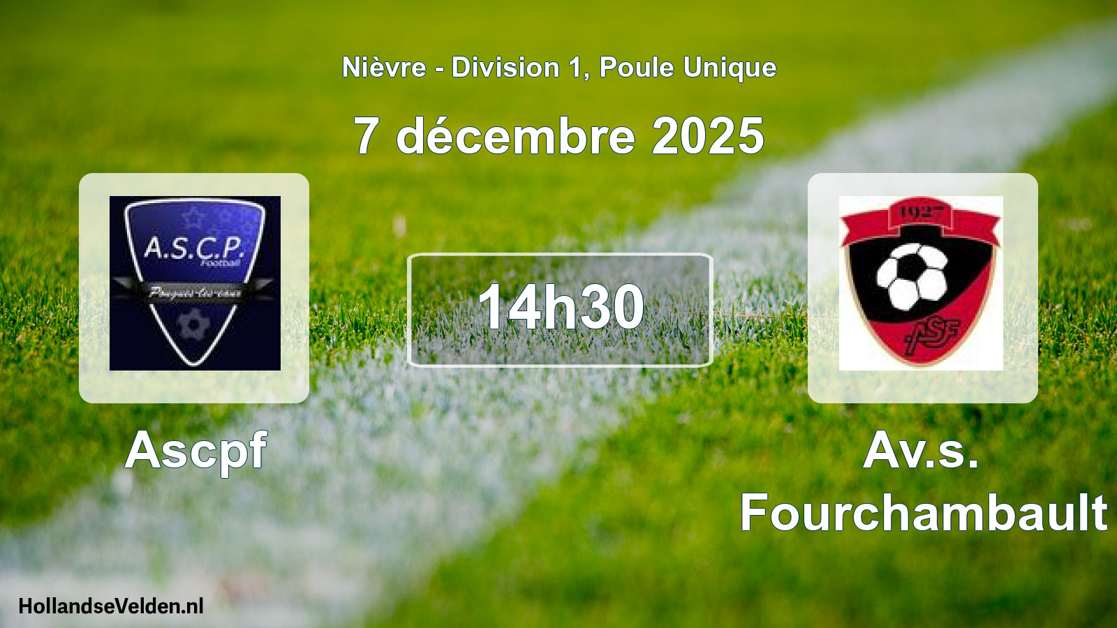 Geplande wedstrijd: Ascpf - Av.s. Fourchambault (7 december 2025)