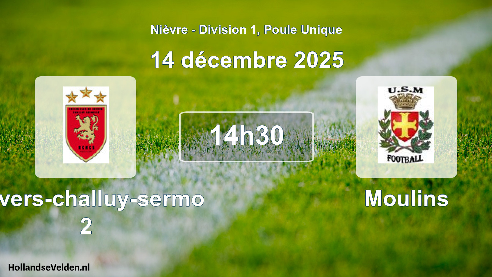 Geplande wedstrijd: Nevers-challuy-sermo 2 - Moulins (14 december 2025)
