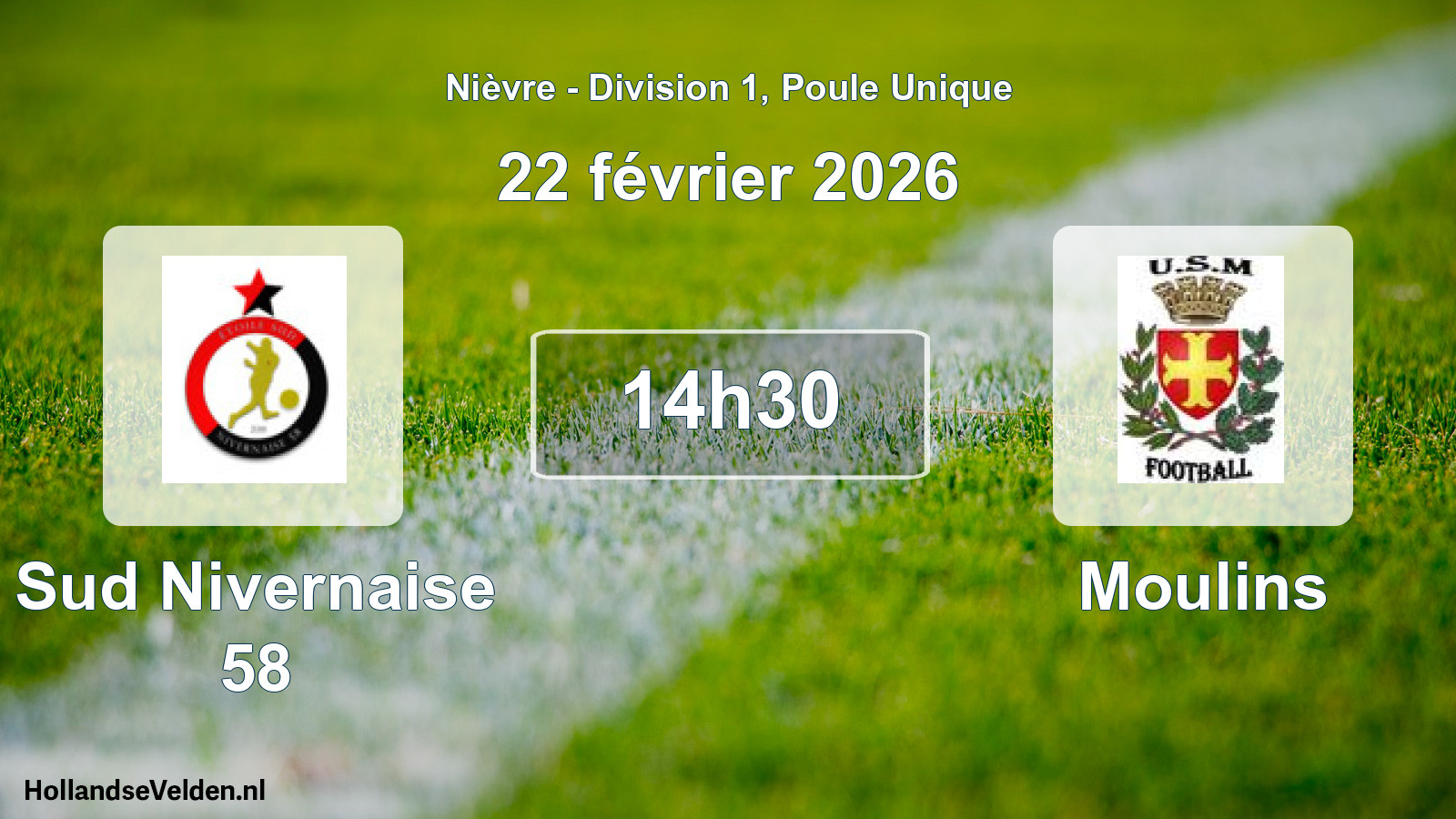 Match programmé: Sud Nivernaise 58 - Moulins (22 février 2026)