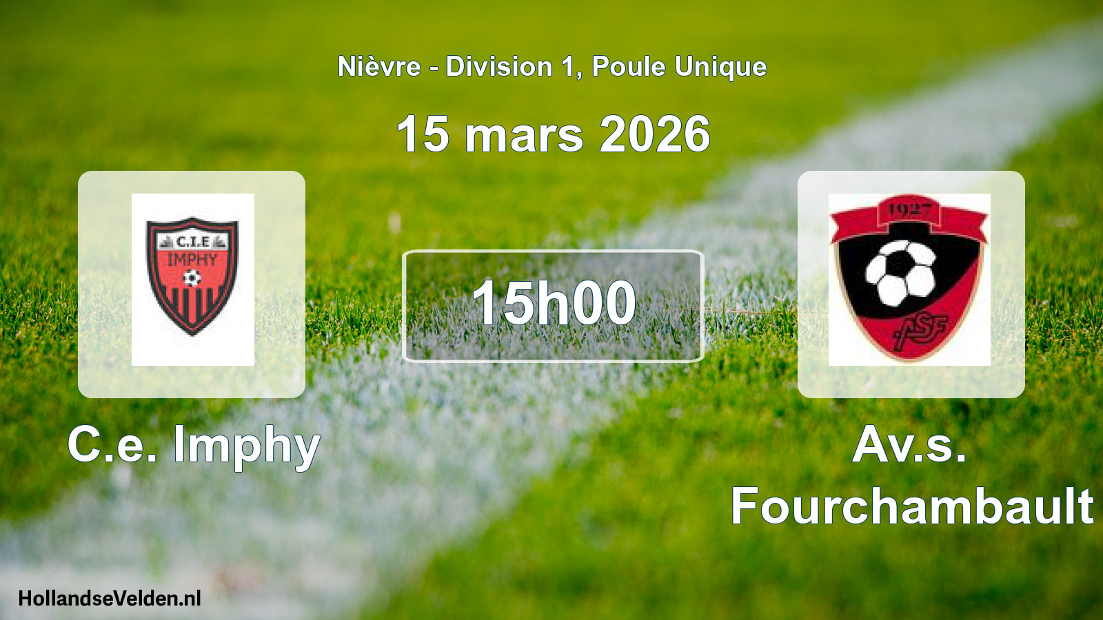 Geplande wedstrijd: C.e. Imphy - Av.s. Fourchambault (15 maart 2026)