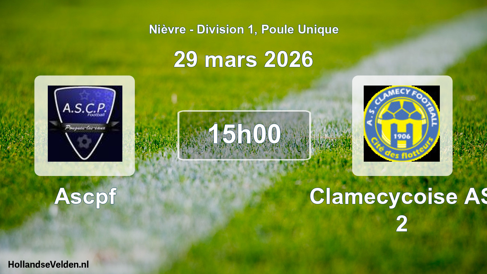 Scheduled Match: Ascpf - Clamecycoise AS 2 (29 March 2026)
