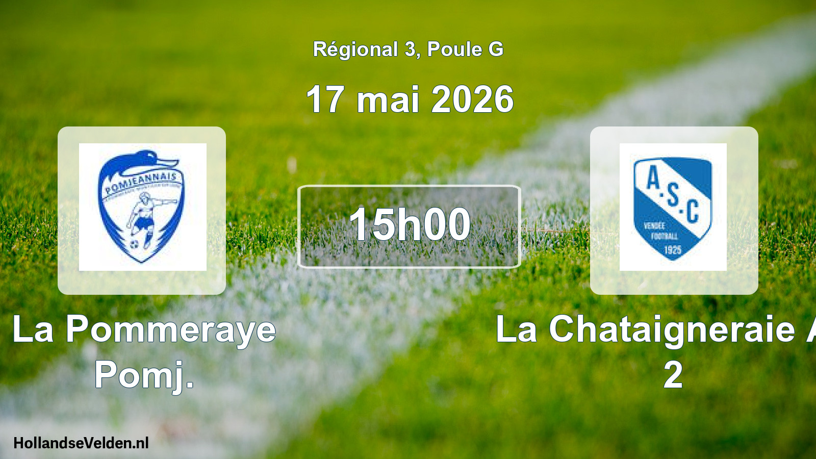 Geplande wedstrijd: La Pommeraye Pomj. - La Chataigneraie As 2 (17 mai 2026)