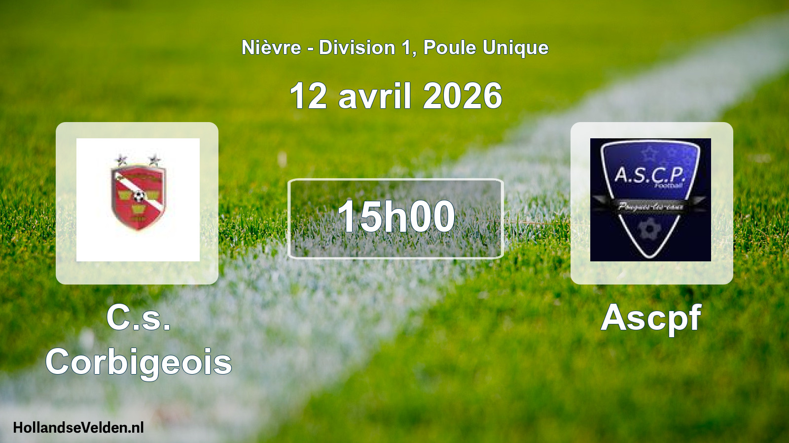 Scheduled Match: C.s. Corbigeois - Ascpf (12 April 2026)