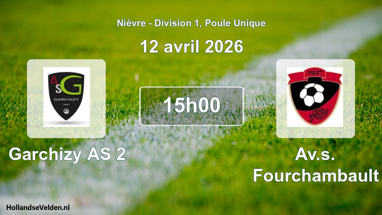 Match programmé: Garchizy AS 2 - Av.s. Fourchambault (12 avril 2026)