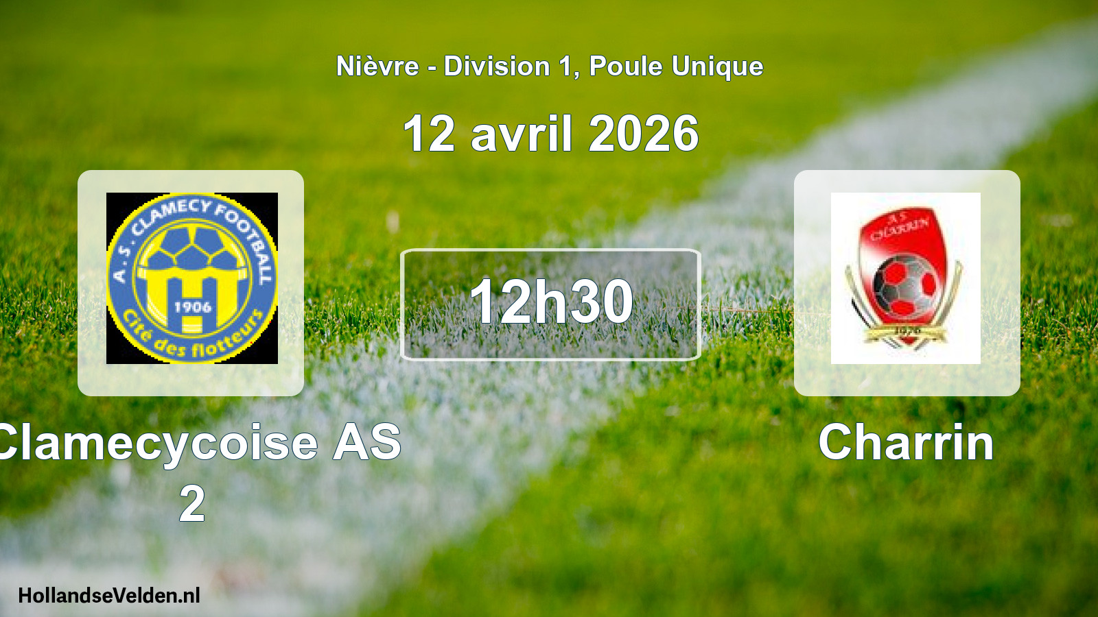 Scheduled Match: Clamecycoise AS 2 - Charrin (12 April 2026)
