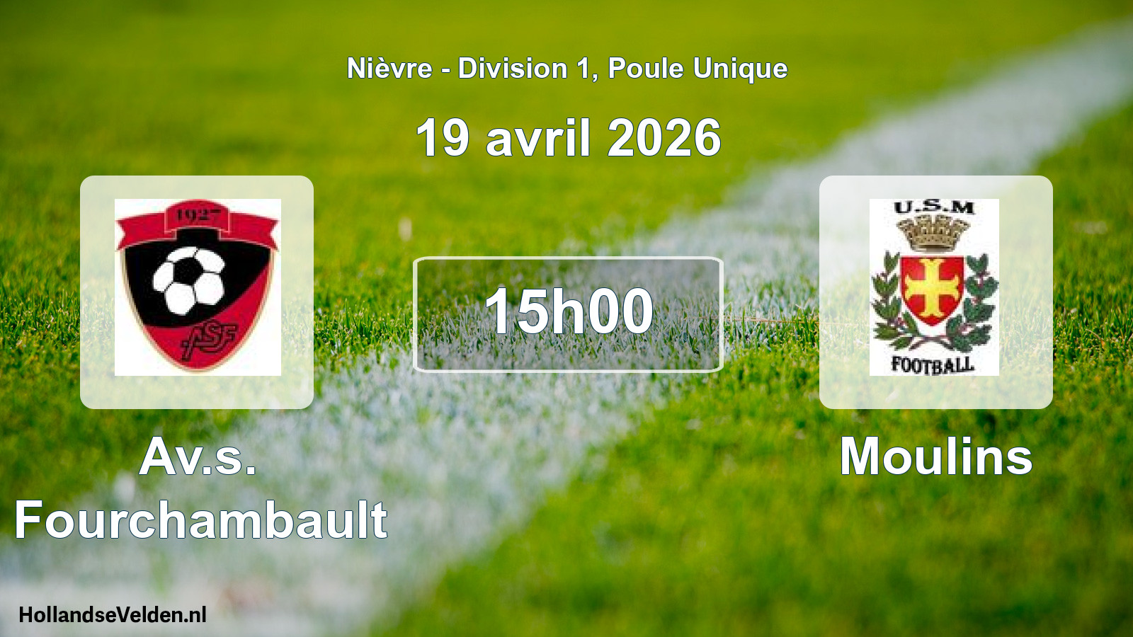 Scheduled Match: Av.s. Fourchambault - Moulins (19 April 2026)