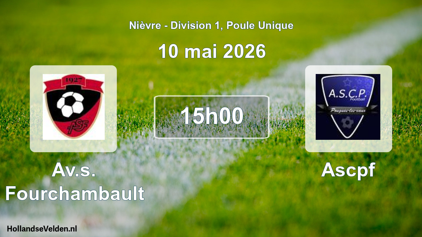 Match programmé: Av.s. Fourchambault - Ascpf (10 mai 2026)