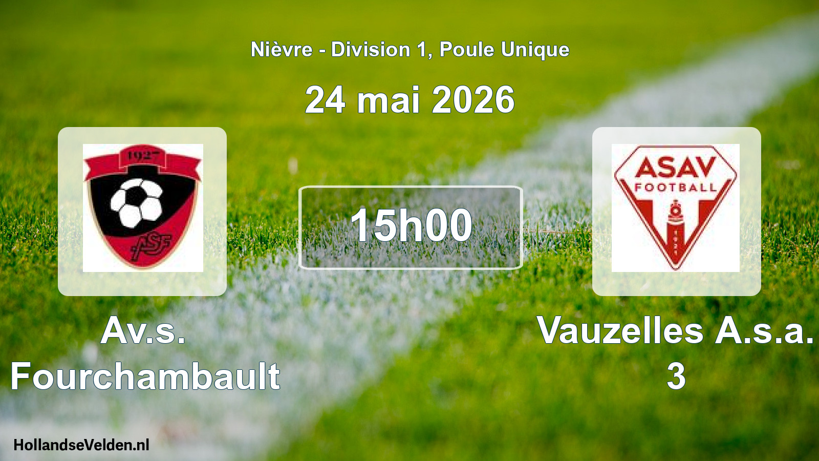 Match programmé: Av.s. Fourchambault - Vauzelles A.s.a. 3 (24 mai 2026)