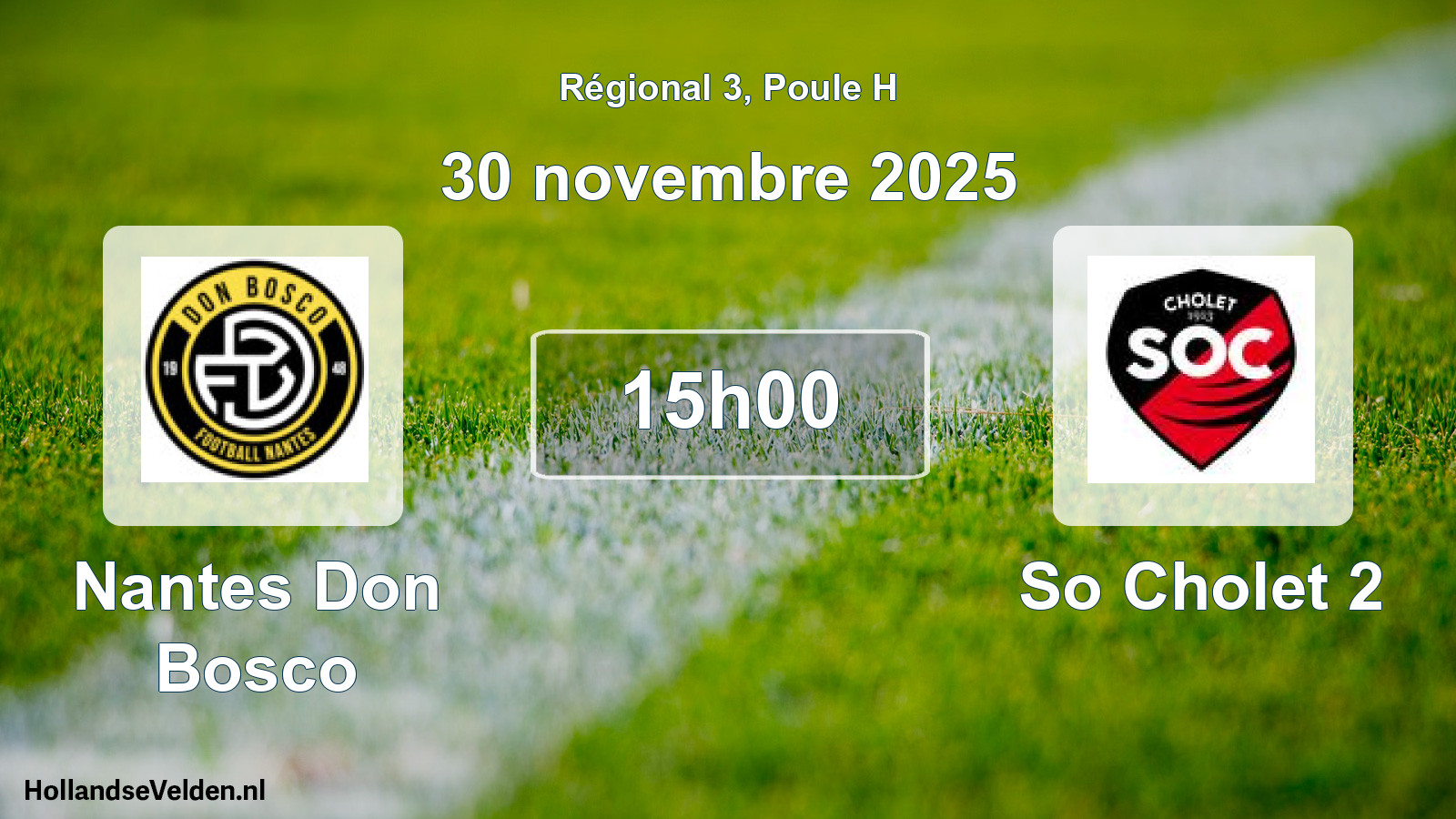 Geplande wedstrijd: Nantes Don Bosco - So Cholet 2 (30 novembre 2025)
