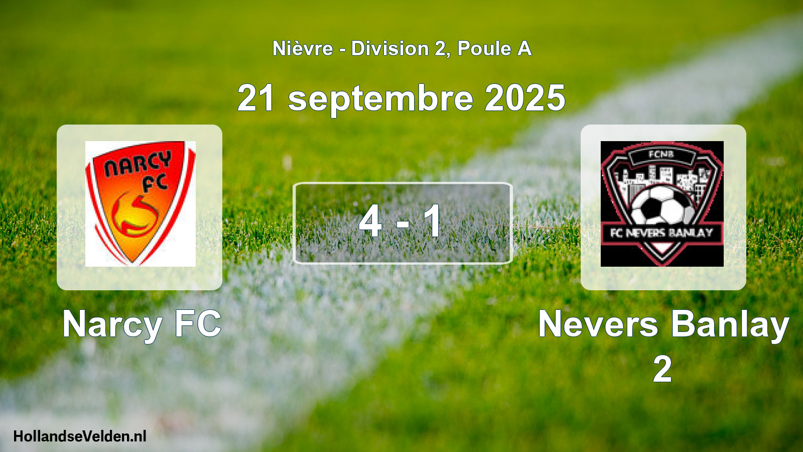 Match joué: Narcy FC - Nevers Banlay 2 4 - 1 (21 septembre 2025)