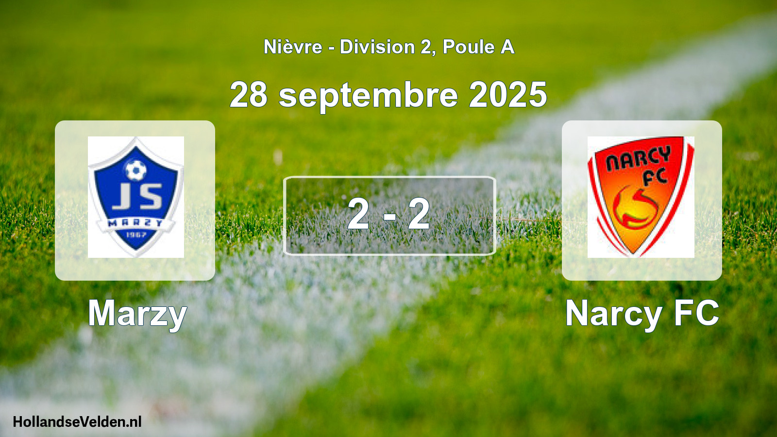 Match joué: Marzy - Narcy FC 2 - 2 (28 septembre 2025)