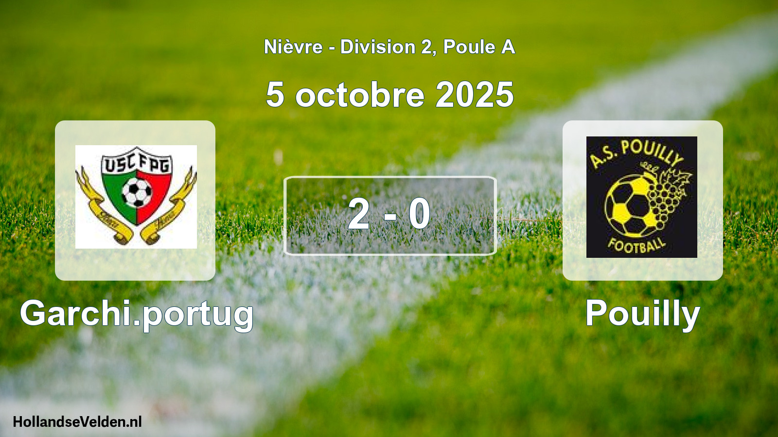 Total number of matches played: Garchi.portug - Pouilly 2 - 0 (5 October 2025)