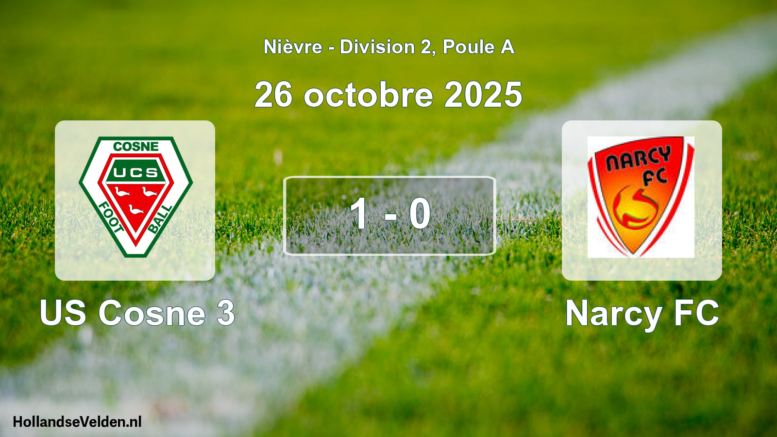 Total number of matches played: US Cosne 3 - Narcy FC 1 - 0 (26 October 2025)