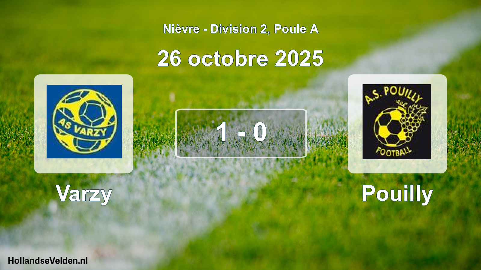 Match joué: Varzy - Pouilly 1 - 0 (26 octobre 2025)