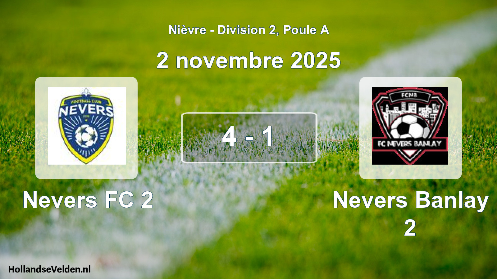 Gespeelde wedstrijd: Nevers FC 2 - Nevers Banlay 2 4 - 1 (2 november 2025)