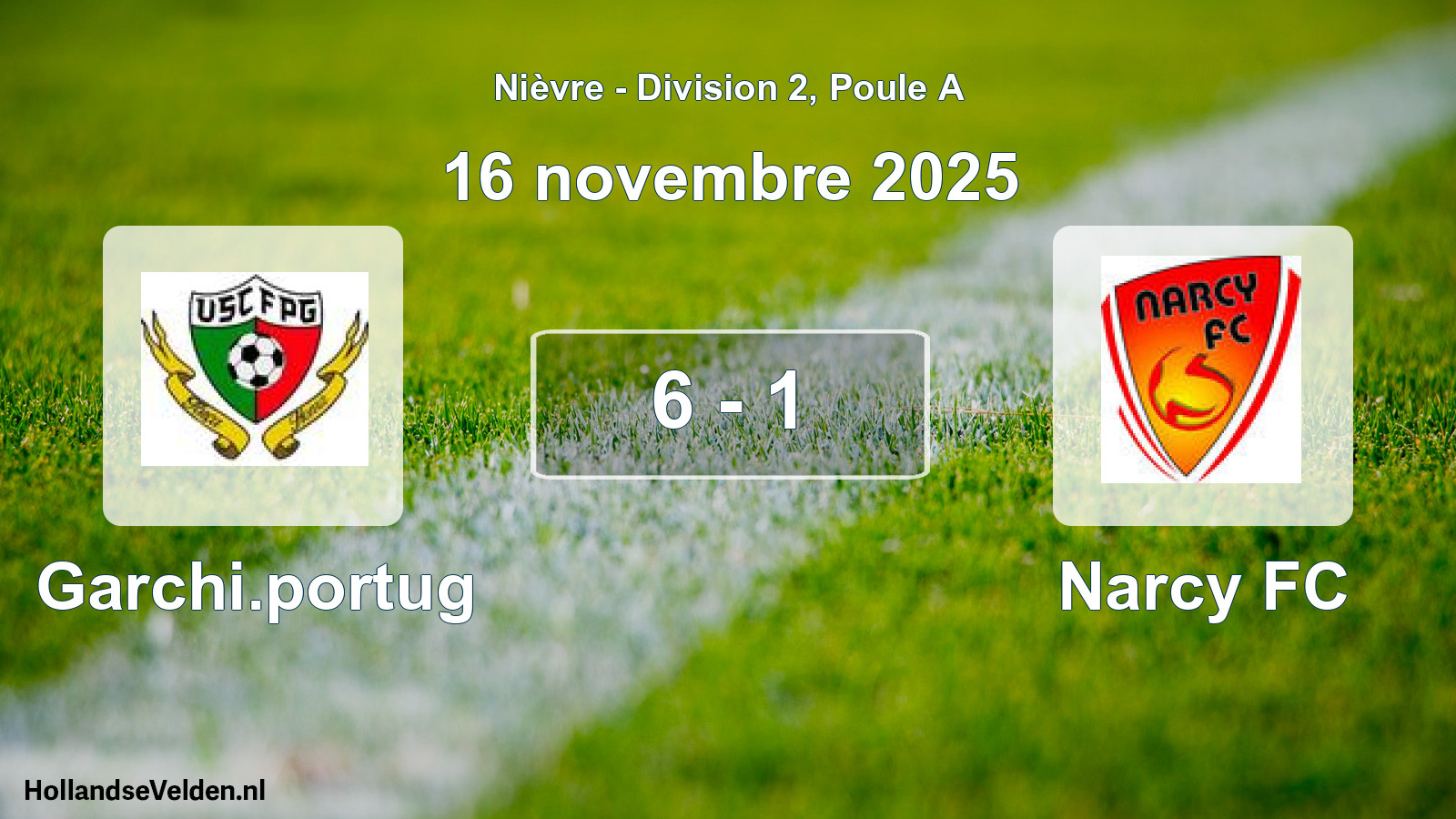 Total number of matches played: Garchi.portug - Narcy FC 6 - 1 (16 November 2025)