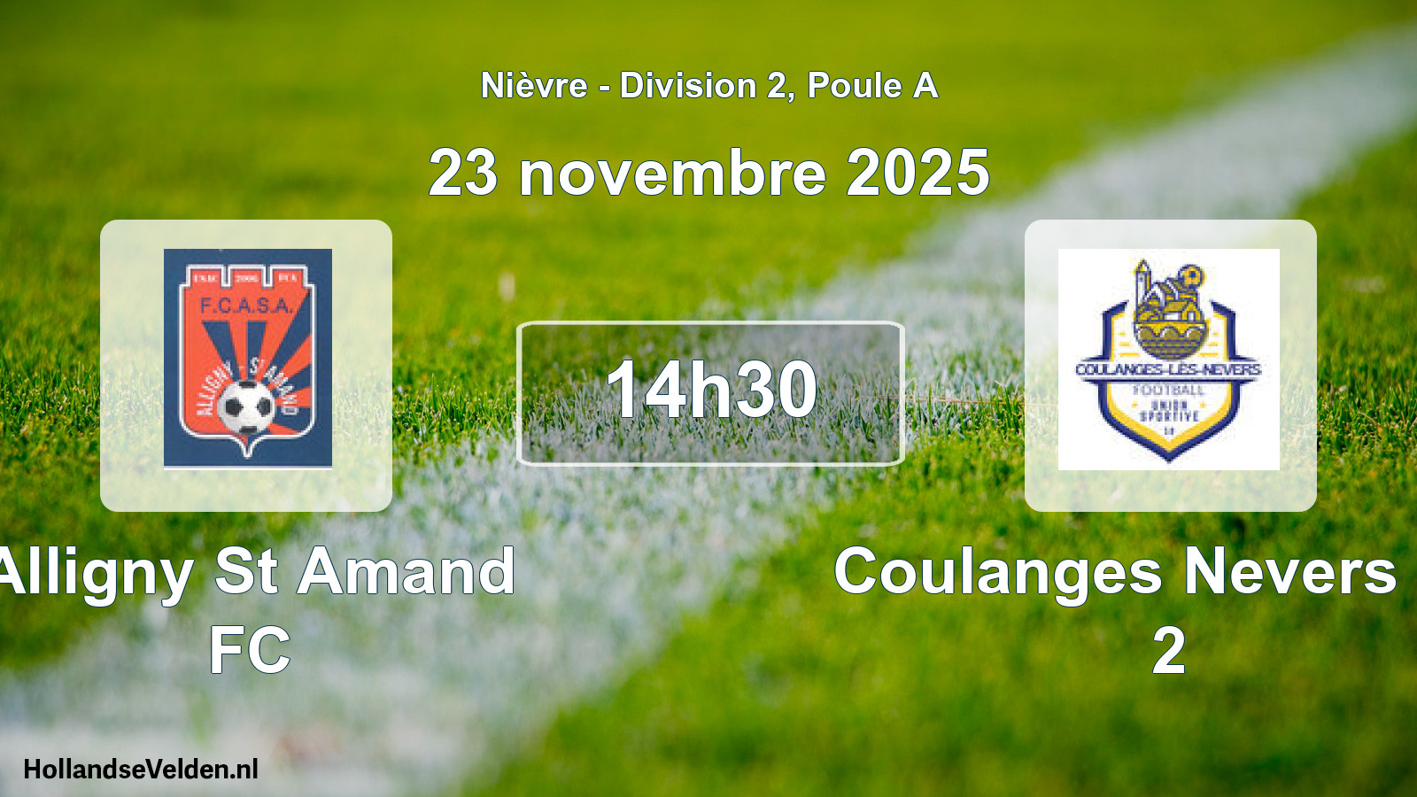 Scheduled Match: Alligny St Amand FC - Coulanges Nevers US 2 (23 November 2025)