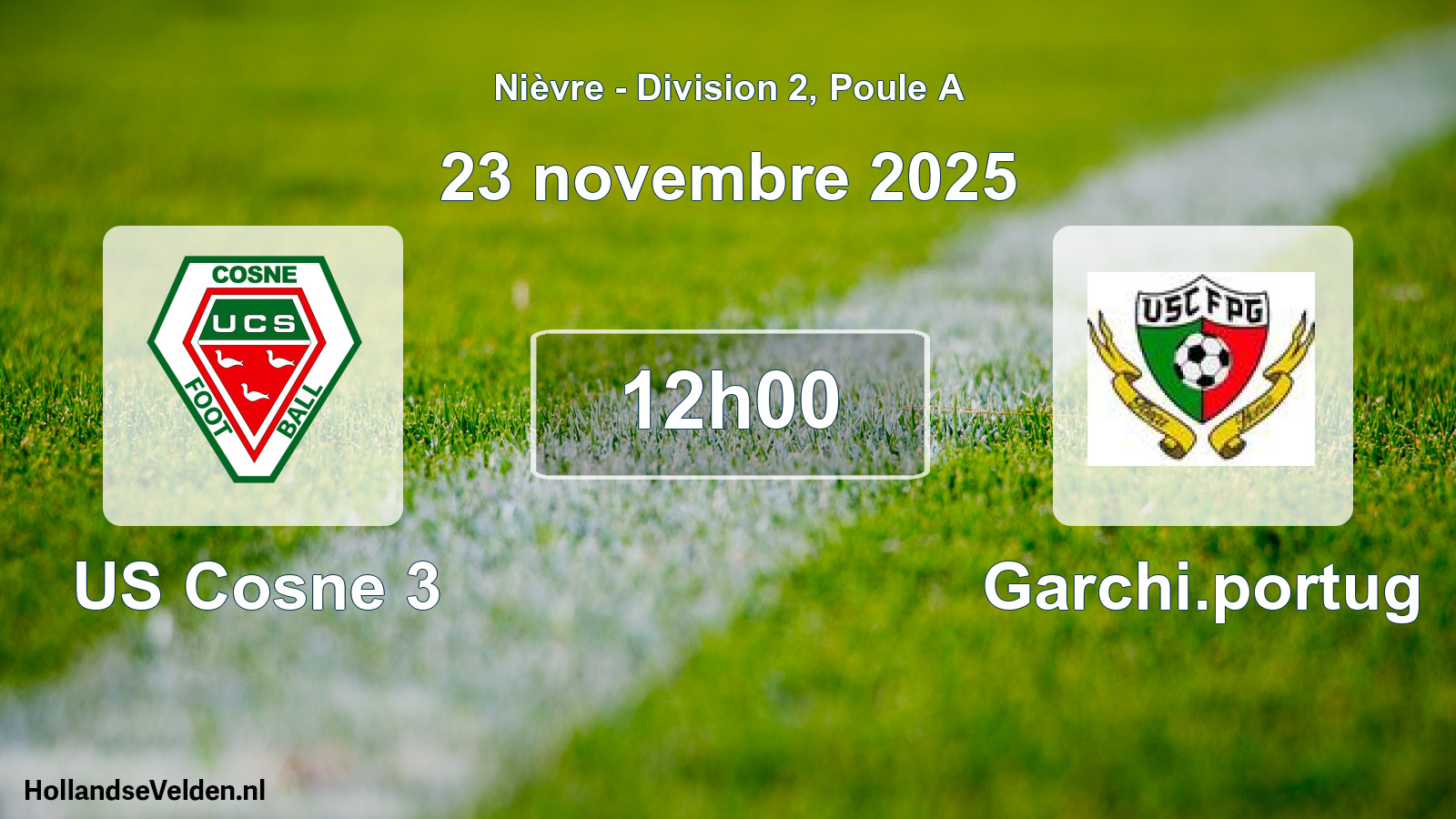 Match programmé: US Cosne 3 - Garchi.portug (23 novembre 2025)