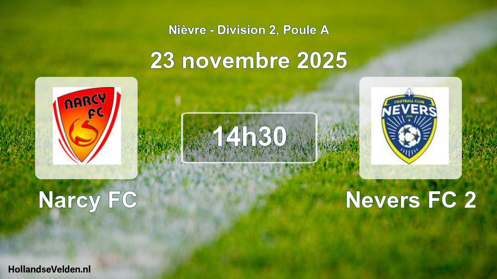 Match programmé: Narcy FC - Nevers FC 2 (23 novembre 2025)