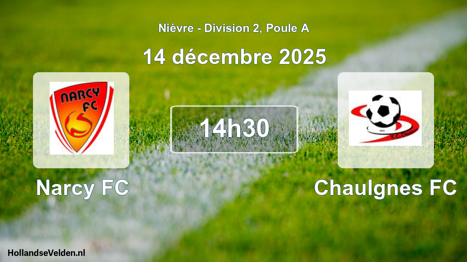 Match programmé: Narcy FC - Chaulgnes FC (14 décembre 2025)